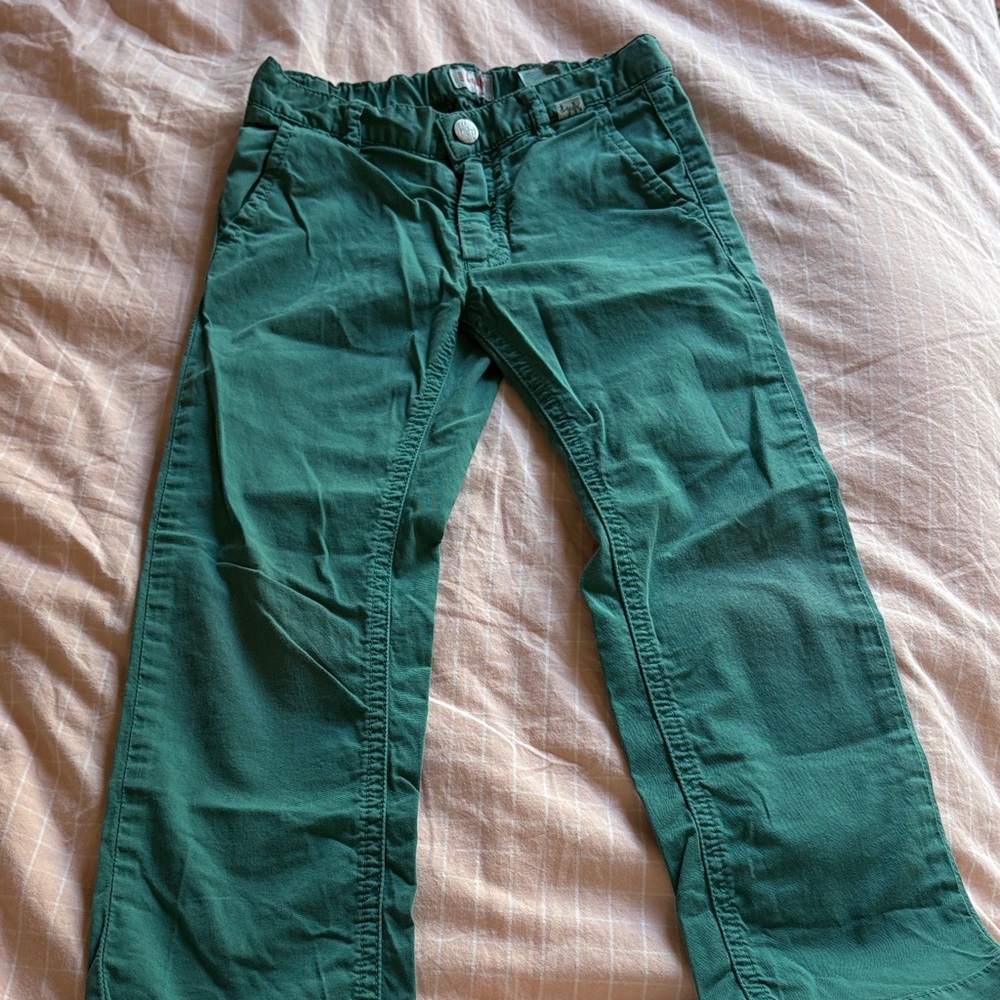 Il gufo boys Green Pants size 4